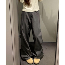抖音品质现货廓形弯刀休闲褶皱直筒西裤610A-1-YX281-P48，男装西裤，星座610A-1