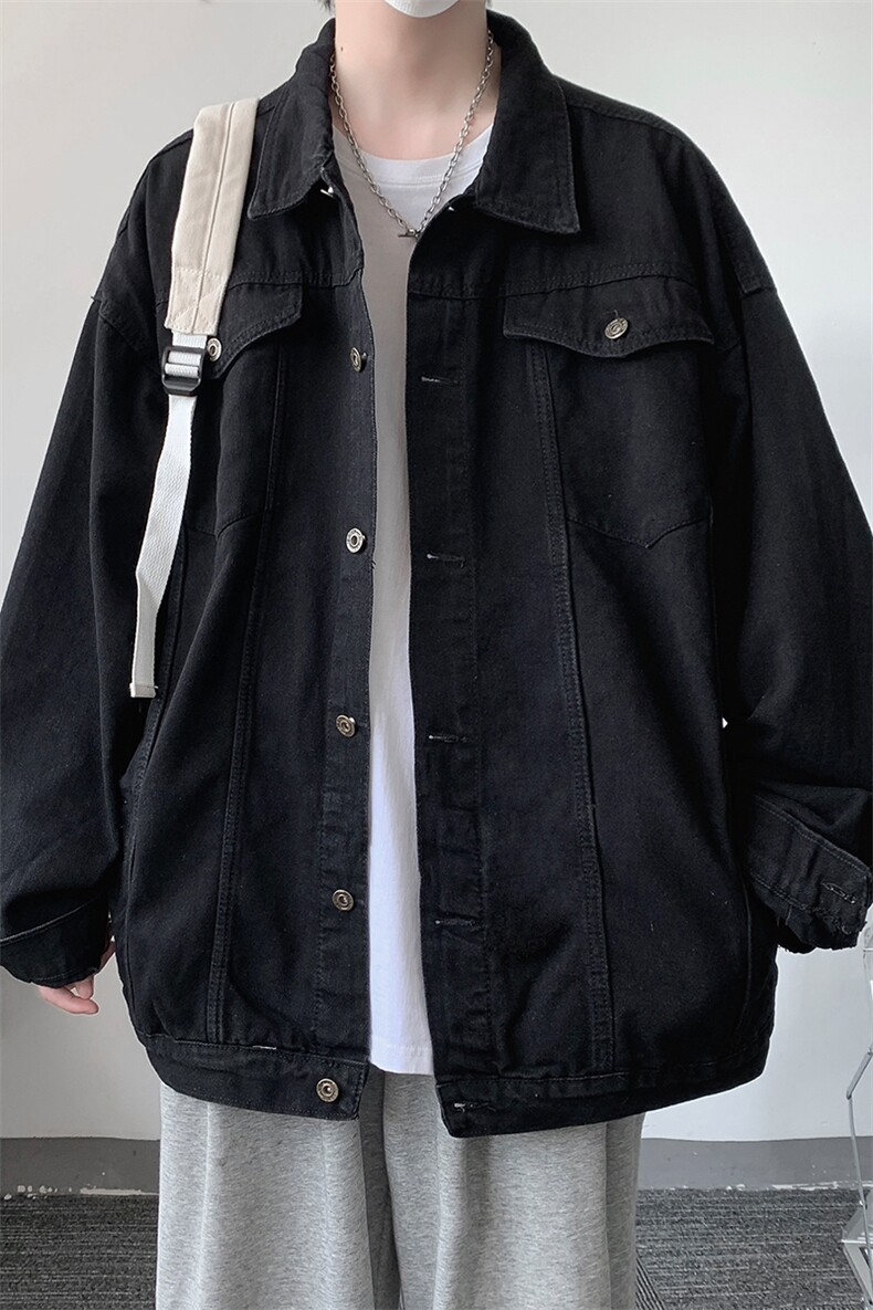 牛仔夹克男大码牛仔外套男茄克NJ77099-P60加绒款-P75,男装夹克,电商A040