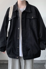 牛仔夹克男大码牛仔外套男茄克NJ77099-P60加绒款-P75，男装夹克，电商A040