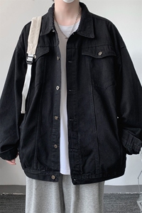 牛仔夹克男大码牛仔外套男茄克 NJ77099-P60加绒款-P75图片