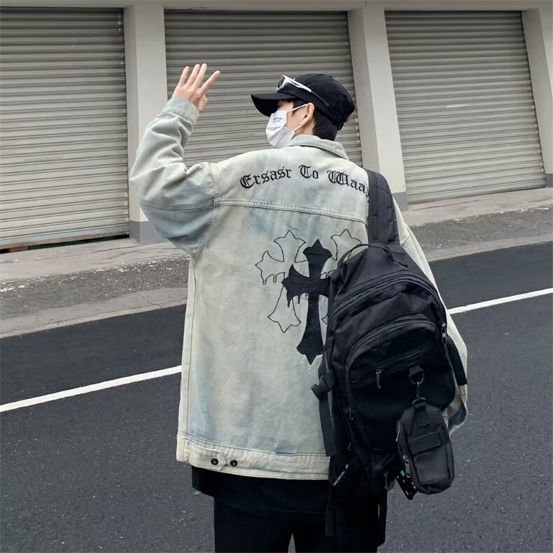 长袖潮流慵懒百搭夹克简约翻领男潮标准文艺青春流行ins日常秋冬,男装夹克,星座1013