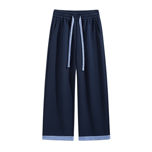 KP736/P36 休闲裤男港风个性大码宽松潮男百搭长裤子运动直筒裤图片
