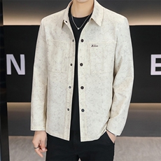 店主风夹克外套男春秋休闲百搭时尚翻领男士夹克上衣N7958-P90，男装夹克，星座310B-3