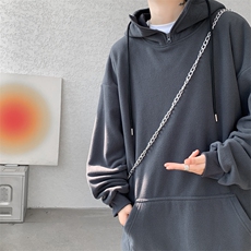 8XL-M大码摇粒绒卫衣套头连帽半拉链宽松美式复古外套WY9103/P68，女装短外套，电商B238