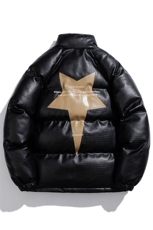 白底鳄鱼纹印花字母设计棉衣大码潮流休闲棉衣男MY77730P128控168，男装棉衣，星座227-7