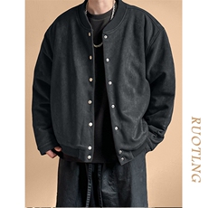 2024鹿皮绒夹克外套棒球服加棉棉服A351-AJ2511-P105加棉，男装夹克，电商A351