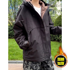现货5W件冬季三防美式boxy解构连帽雪山冲锋衣棉衣男女棉服厚外套，男装夹克，电商A486