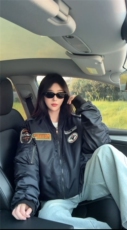 潮牌美式机车风男女教练飞行员夹克外套百搭刺绣棒球棉服L01批85，男装夹克，星座307A