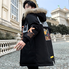 714-3-9805男士高档棉衣潮加厚棉袄长款棉服，男装棉衣，星座1404-3