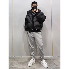 网络图现货社会风现货纯色双领假两件防风棉衣RM8205-P115，男装夹克，星座1005-4