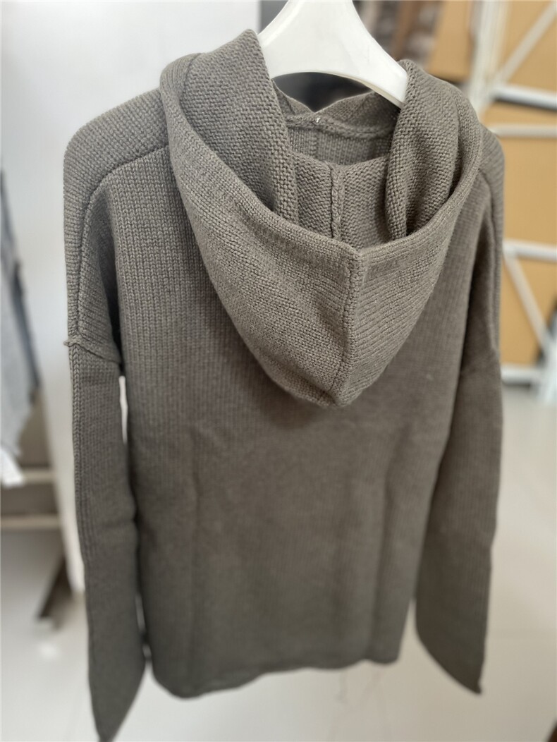 慵懒显瘦连帽毛衣外套女2024秋冬韩版宽松百搭加厚连帽35%羊绒，女装羊绒衫，以美红杉羊绒