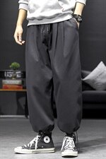 2021春季新日系沙发墙大码男抽绳束脚宽松九分裤休闲裤K2016-P35，男装休闲裤，电商A001