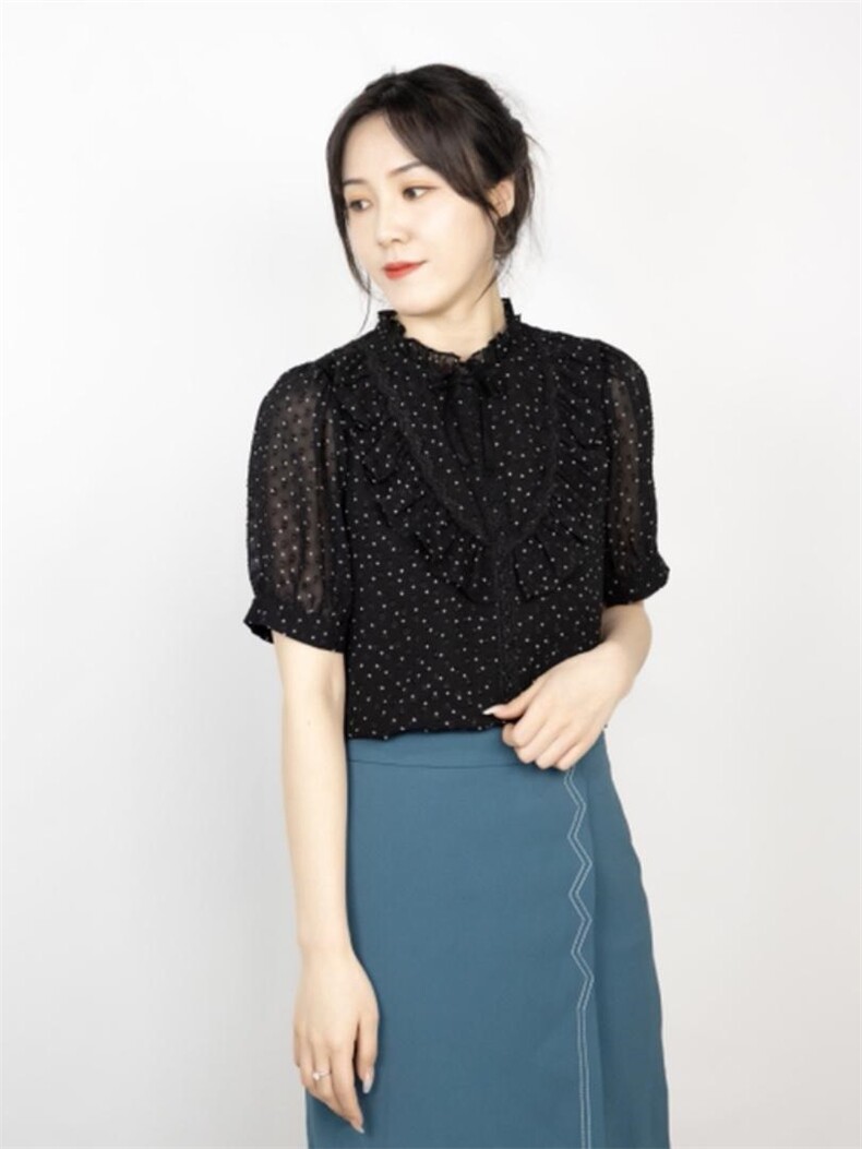 【现货】2022夏季新款波点小衫,女装其它,依一秀水