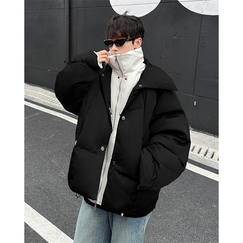加绒加厚冬款男假两件皮棉衣面包服保暖棉袄休闲外套MA9094P152,男装棉衣,星座1013-1