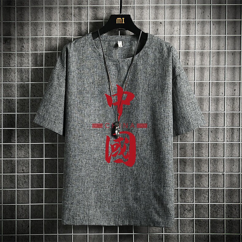 ZT71198-P35风复古亚短袖男t恤男半袖网格控48,男装T恤,电商A040A