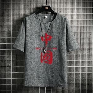 ZT71198-P35 风复古亚短袖男t恤男半袖网格 控48图片