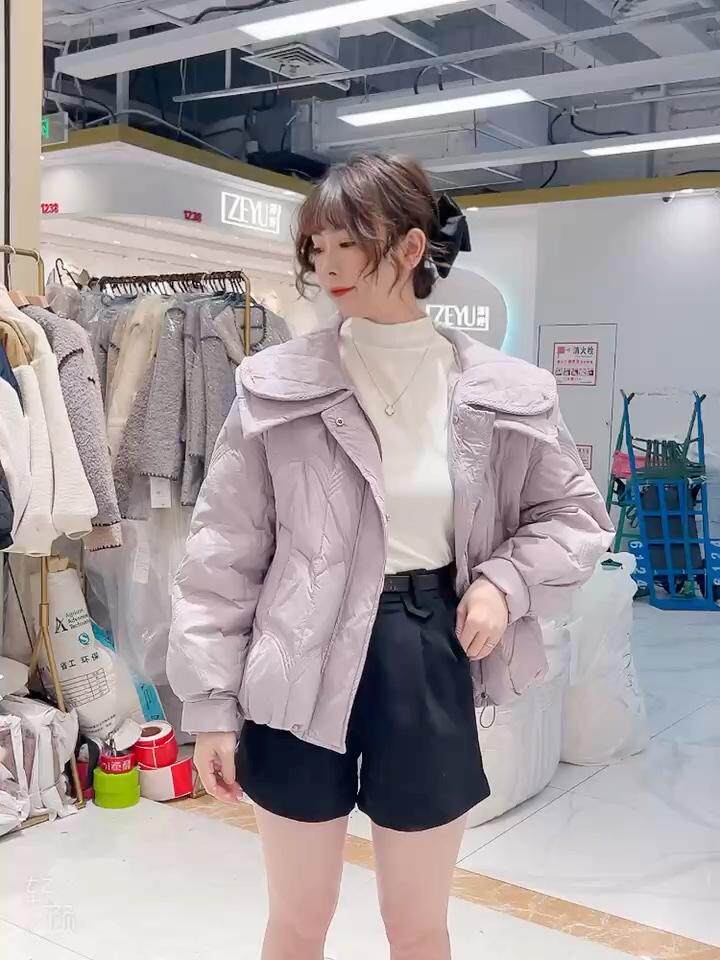 2022新双层领羽绒服短款火爆，女装羽绒服，泰靡(1F)