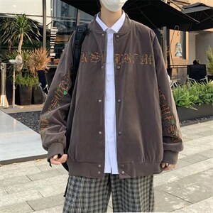 港风男夹克青少年立领长袖双层夹克J12P55图片