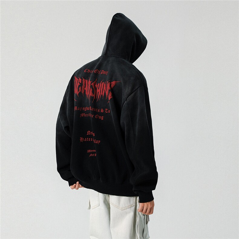 25新春字母扎染宽松潮牌韩版连帽卫衣W5020/P89128,男装卫衣,星座202