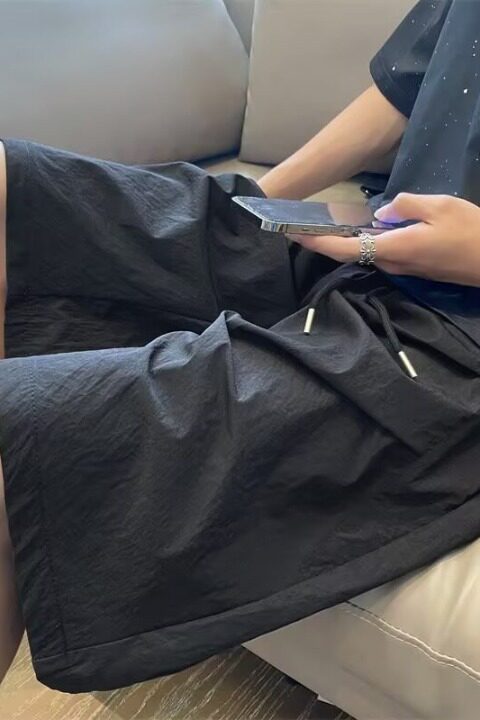 美式基础速干四分裤男夏季宽松休闲运动透气凉感纯色不过膝短裤,男装牛仔裤,星座218-1（原230）