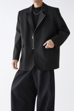 26春款复古腔调宽松西装外套极简慵懒随性休闲西服HY810P75控118，男装西服套装，电商A102B