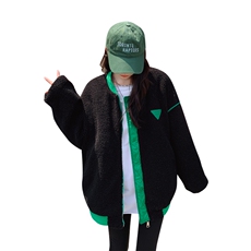 【新款】两面穿百搭撞色刺绣羊羔毛服805-P175-K258，女装毛呢外套，浙宝189