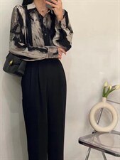 【现货】秋季新款印花衬衫，女装衬衫，裴兔子(3F)