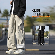 户外潮牌机能冲锋裤子加绒宽松休闲直筒裤JRTP10:3059.9，男装卫衣，星座718-1