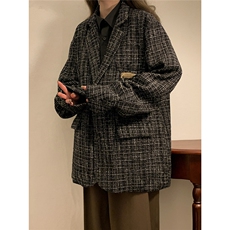 小香风中性风黄底西装女西服男大码西服女外套女XF8746P95控128，男装西服套装，星座227-7