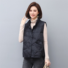 2022新款时尚保暖羽绒马甲女短款轻薄修身外套，女装羽绒服，依恋蒂丝