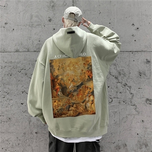 供抖音丶重磅高品棉350克排扣连帽圣母卫衣LW6061-特p58控78图片