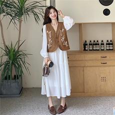 女装新款时尚套装马甲连衣裙两件套单裙P135-K188P185-K248，女装套装/套裙，2C299