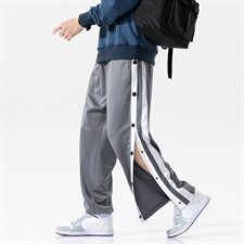 2021春秋季日系新大码男秒脱全开排扣条纹九分休闲裤卫裤K2079-P45，男装休闲裤，电商A001