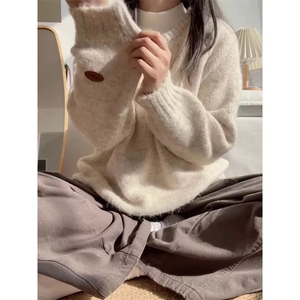 网图有货 亨利领毛衣男女秋冬慵懒复古休闲针织毛衣上衣A1202-P58图片