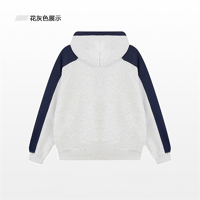 抖音得物供货提供视频秋冬重磅美式宽松接拼连帽卫衣3221,男装卫衣,电商A486