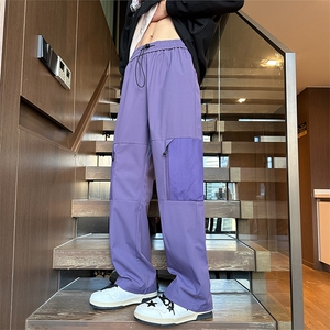 春款港风休闲裤宽松运动裤拖地裤束脚裤男KP862 P45图片
