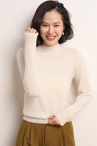 山羊绒秋冬显瘦半高领女打底衫保暖长袖套头图片