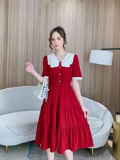时尚修身显瘦连衣裙夏季有现货，女装连衣裙，千利红