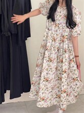 花色连衣裙，女装连衣裙，HJ