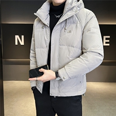 标50绒连帽羽绒服男冬季2025新款加厚短款外套A313-2631-P235，男装羽绒服，电商A313