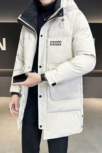 2024新款男士羽绒服中长款连帽冬季外套 B240-YR9858-P235图片