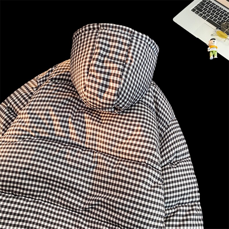 2023加厚格子棉衣男女棉服连帽面包服棉袄外套3332-P100控148,男装棉衣,星座207