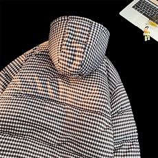 2023加厚格子棉衣男女棉服连帽面包服棉袄外套3332-P100控148，男装棉衣，星座207