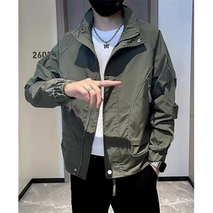立领春装外套男士纯色工装2025春秋季新款潮流夹克男 JG1592图片