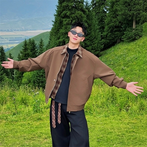 AF195/P128控168秋季新款夹克松弛复古假两件夹克男女可穿图首图片