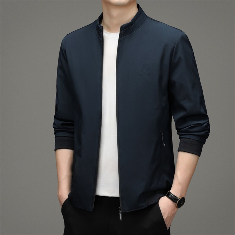2023新款棒球服外套男春秋季立领高端休闲夹克中年爸爸长袖上衣,男装夹克,电商B212（原钱塘6029）