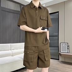 DT281-P55港风冰丝薄款套装男新款夏季宽松短袖衬衫两件套，男装休闲套装，星座507A（原星座306B-2）