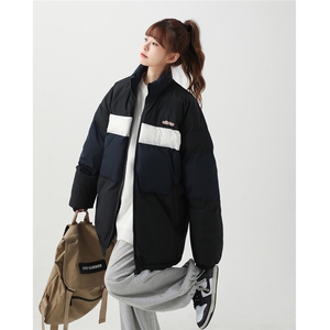 2025冬季新款 拼色撞色条纹男士休闲翻领棉服外套M2038/P118控148图片