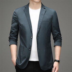 D6628801秋冬新款男士西服薄款商务休闲男装外套通勤外衣图片