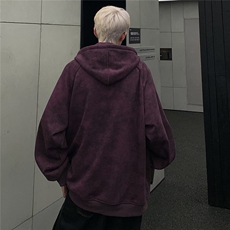 2024新款复古做旧连帽拉链开始外套脏脏渐变痞帅宽松卫衣JK91-P78，男装卫衣，电商C307